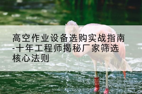 庐山剪叉式升降机厂家-高空作业设备选购实战指南-十年工程师揭秘厂家筛选核心法则