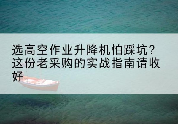庐山高空作业升降机厂家推荐-选高空作业升降机怕踩坑？这份老采购的实战指南请收好